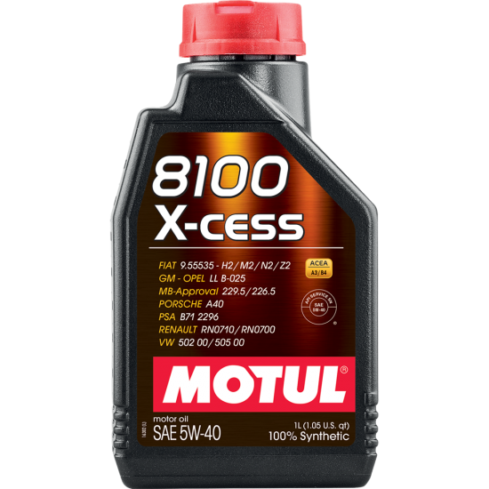 Motul 8100 X-cess 5W-40 (1 L) A3/B4 Motorolaj 